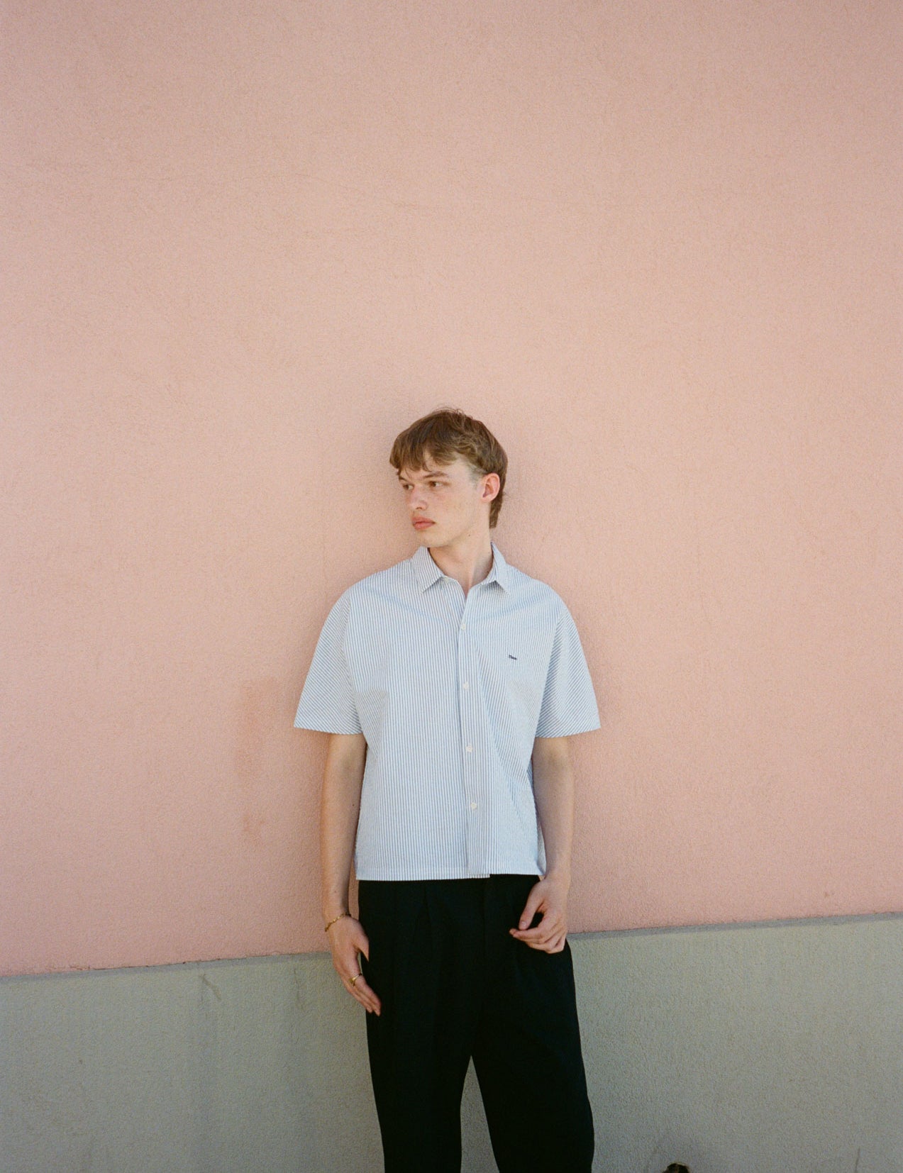 Archie Seersucker Shirt, Black