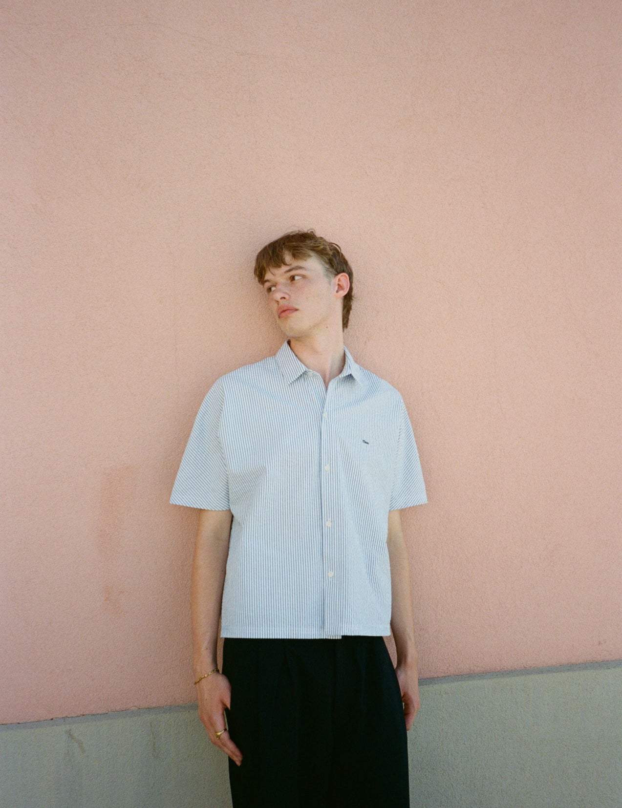 Archie Seersucker Shirt, Black