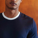 Brando T-Shirt, Navy Ringer