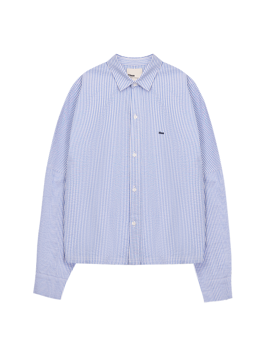 Archie Seersucker Shirt, Black