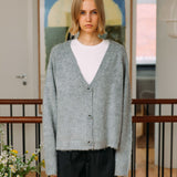 Cleo Mohair Cardigan, Grey