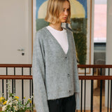 Cleo Mohair Cardigan, Grey