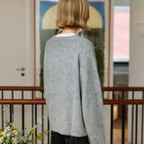 Cleo Mohair Cardigan, Grey