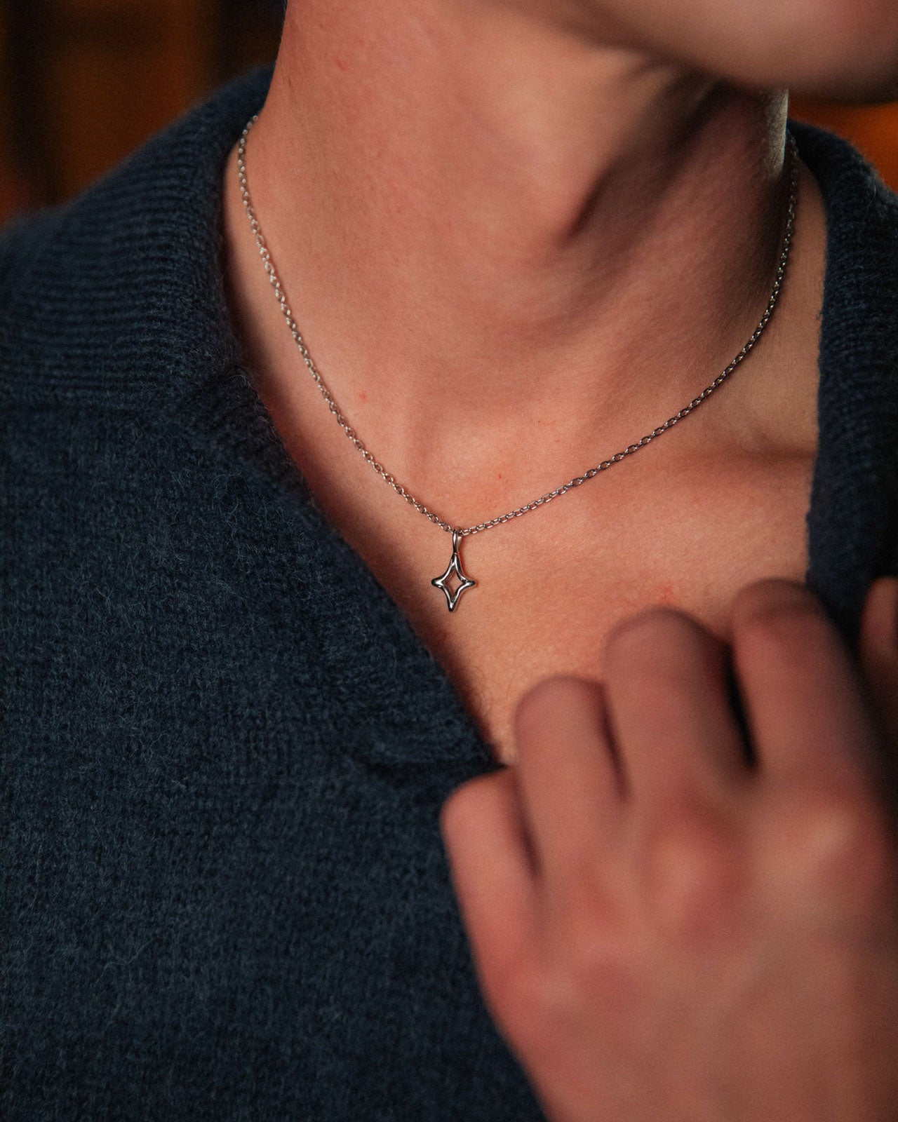 Ansel Necklace, Silver