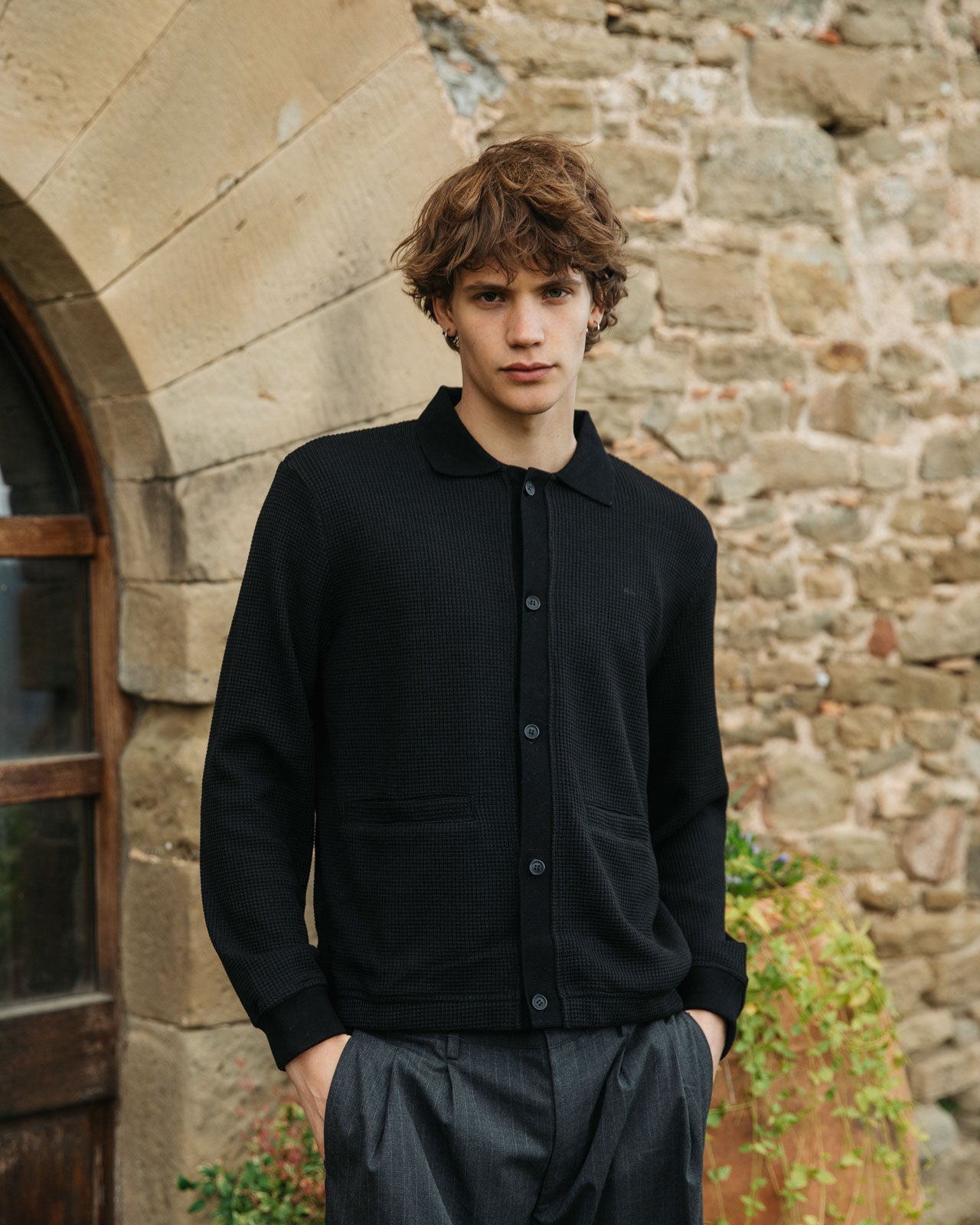 Niro Waffle Cardigan