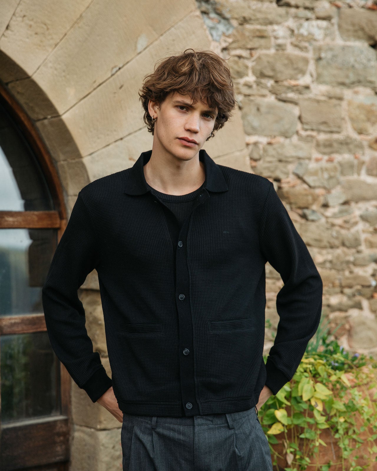 Niro Waffle Cardigan