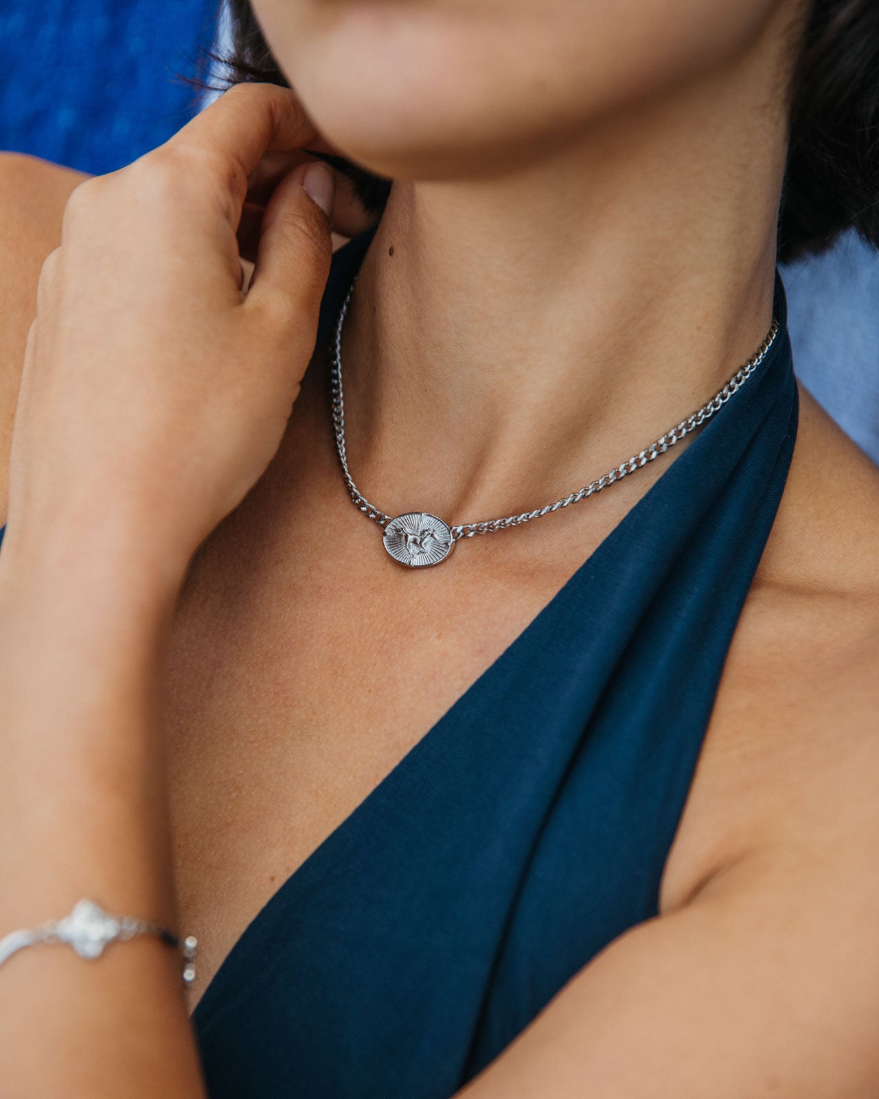 Bronco Necklace, Silver