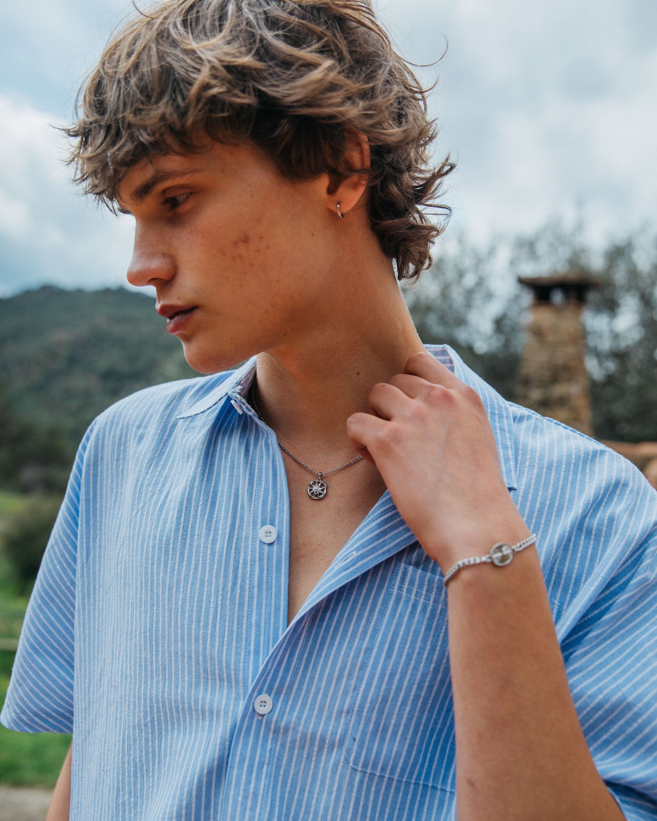 Elios Necklace, Silver