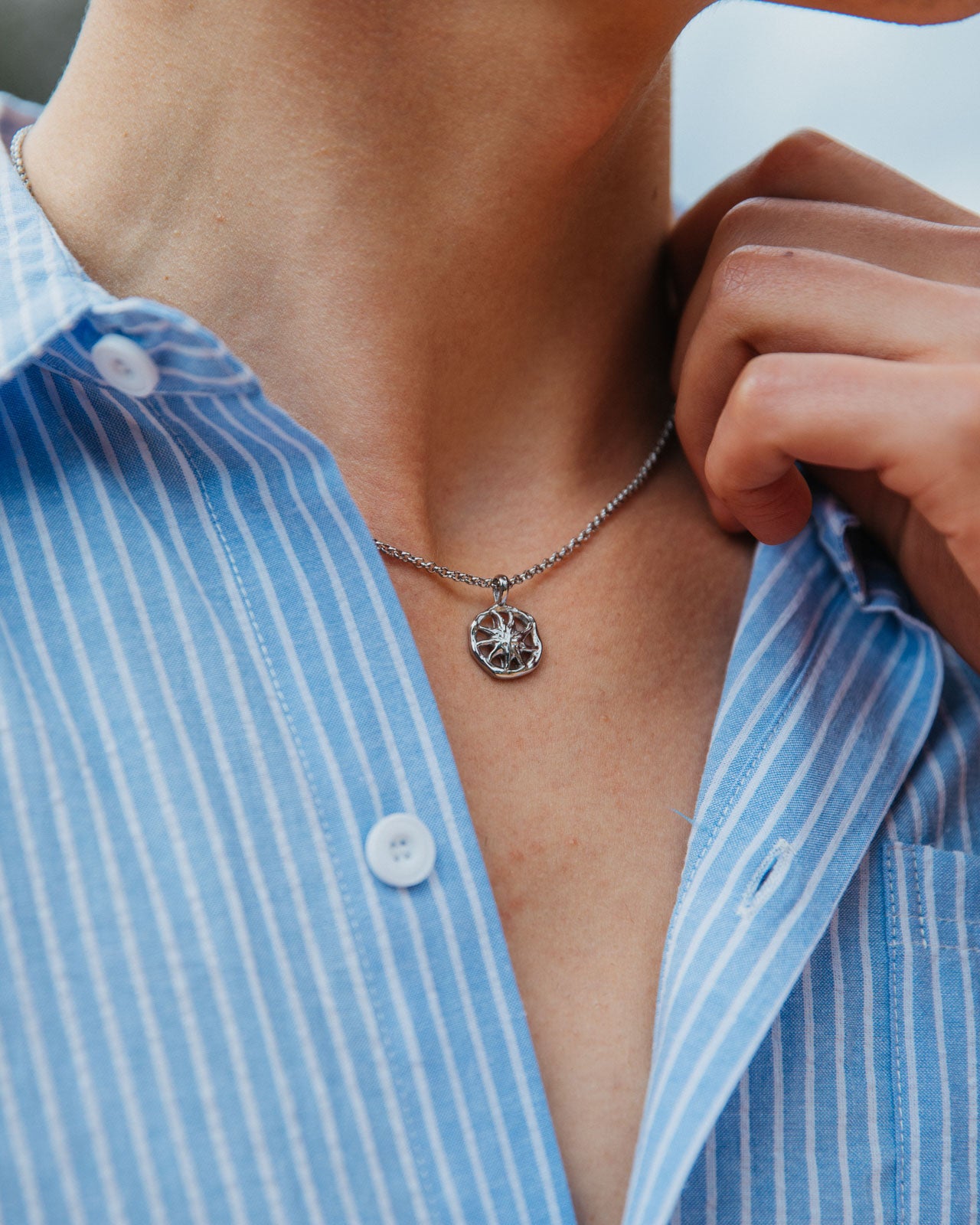Elios Necklace, Silver