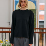 Micah Waffle Jumper, Black