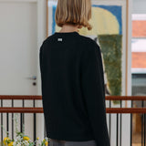 Micah Waffle Jumper, Black