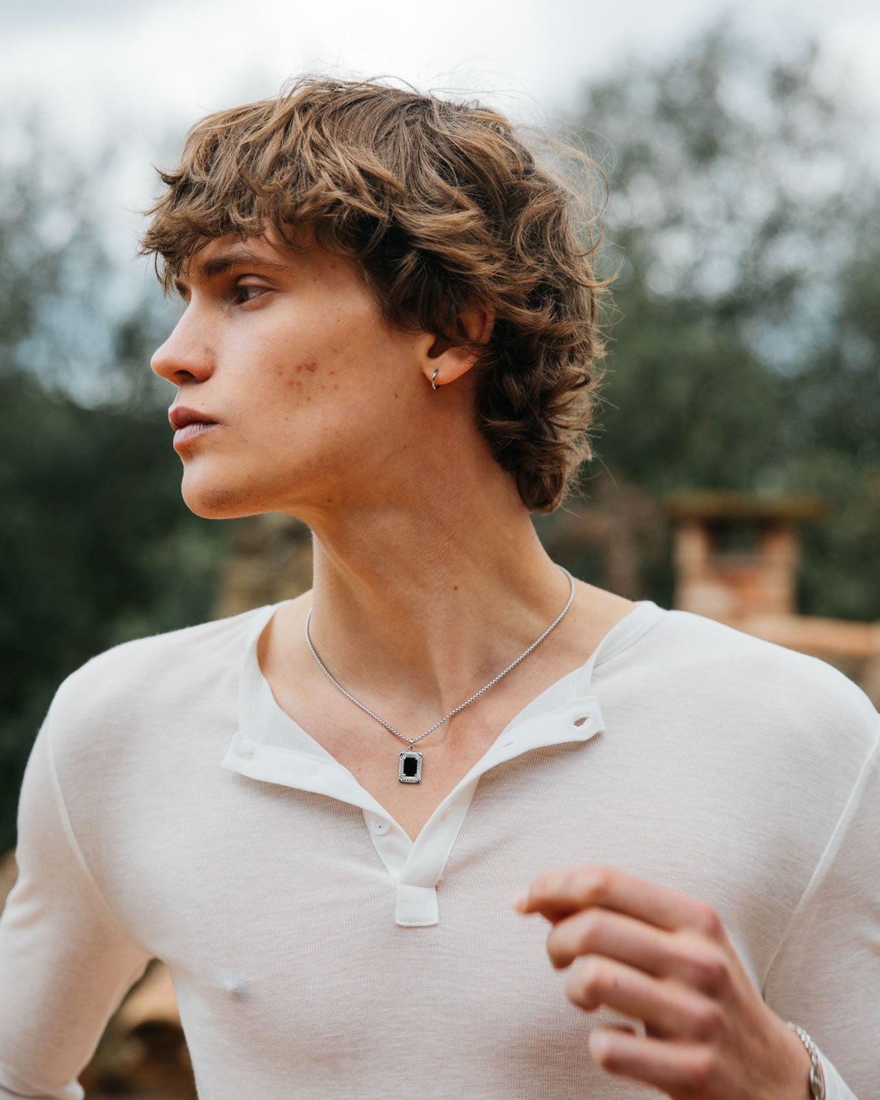 Dalton Necklace, Silver