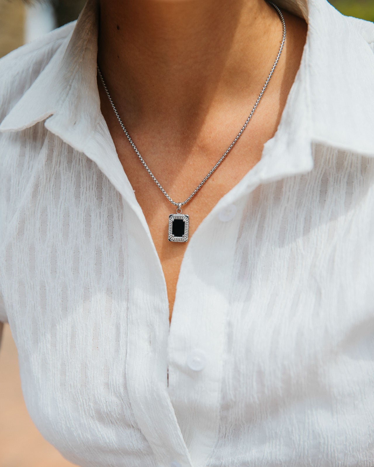 Dalton Necklace, Silver