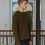 Micah Waffle Jumper, Khaki