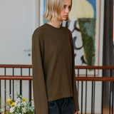 Micah Waffle Jumper, Khaki