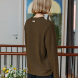 Micah Waffle Jumper, Khaki