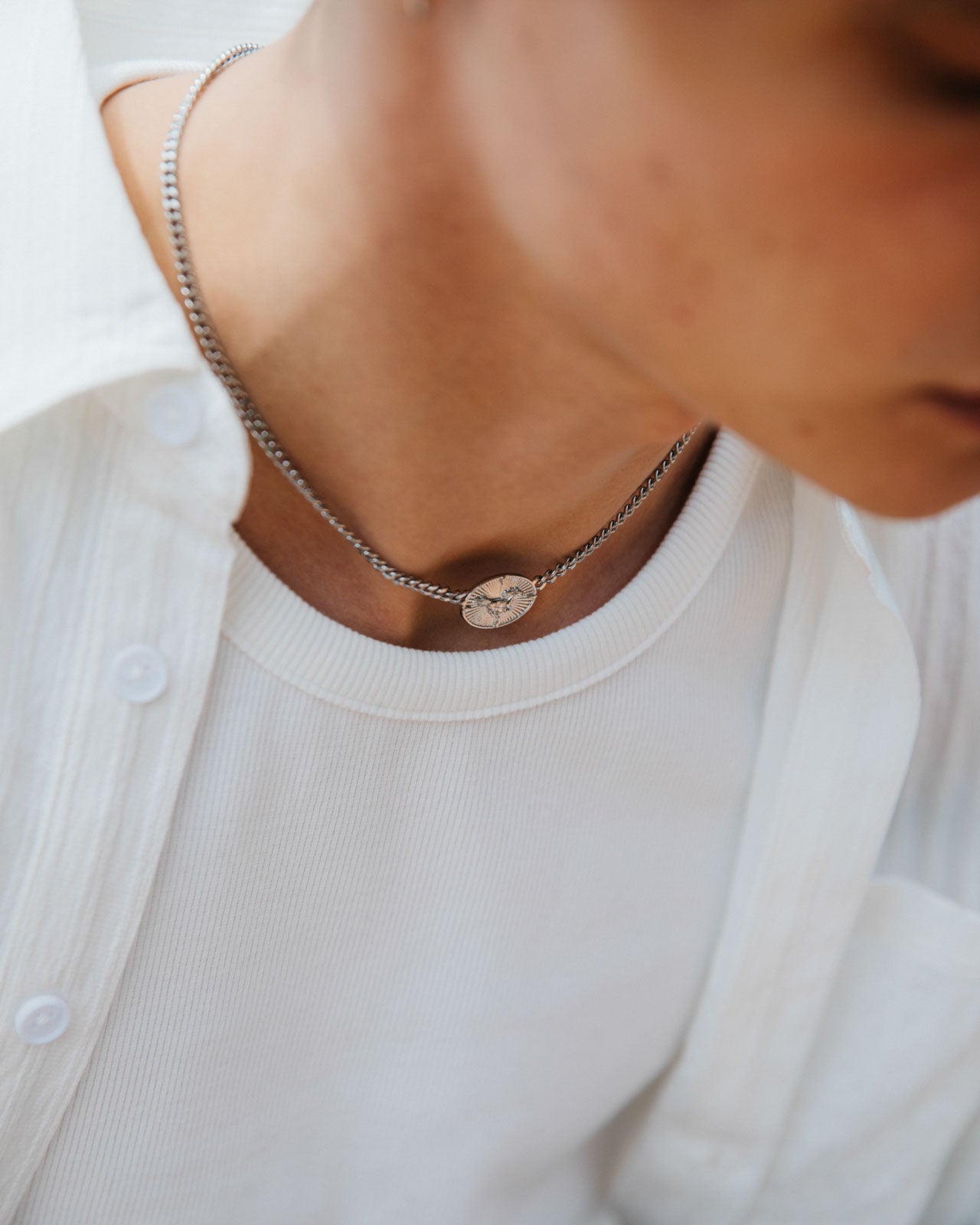 Bronco Necklace, Silver