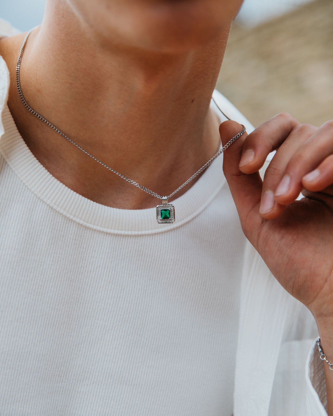 Diaz Necklace, Silver