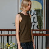 Andersen Waffle Tank, Khaki