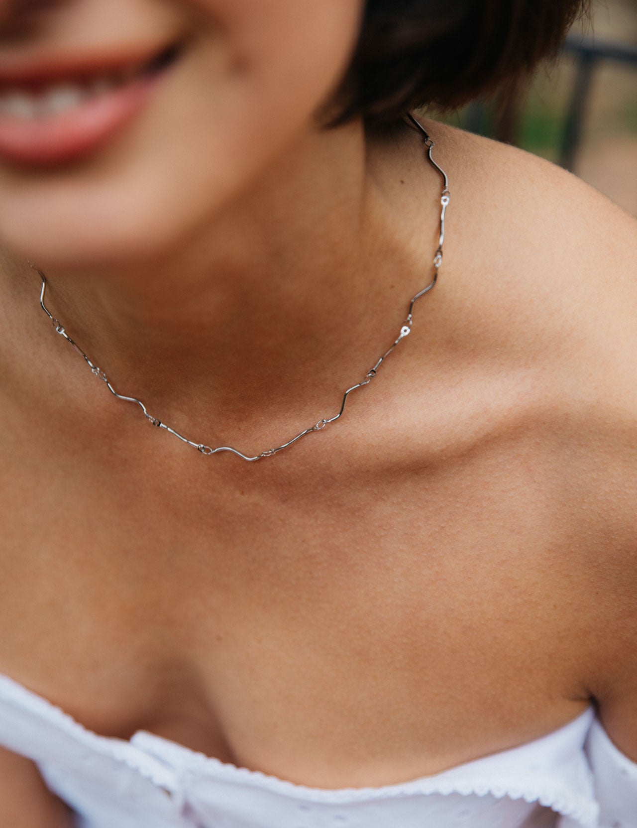 Rocío Necklace, Silver