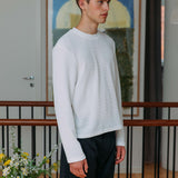 Micah Waffle Jumper, White