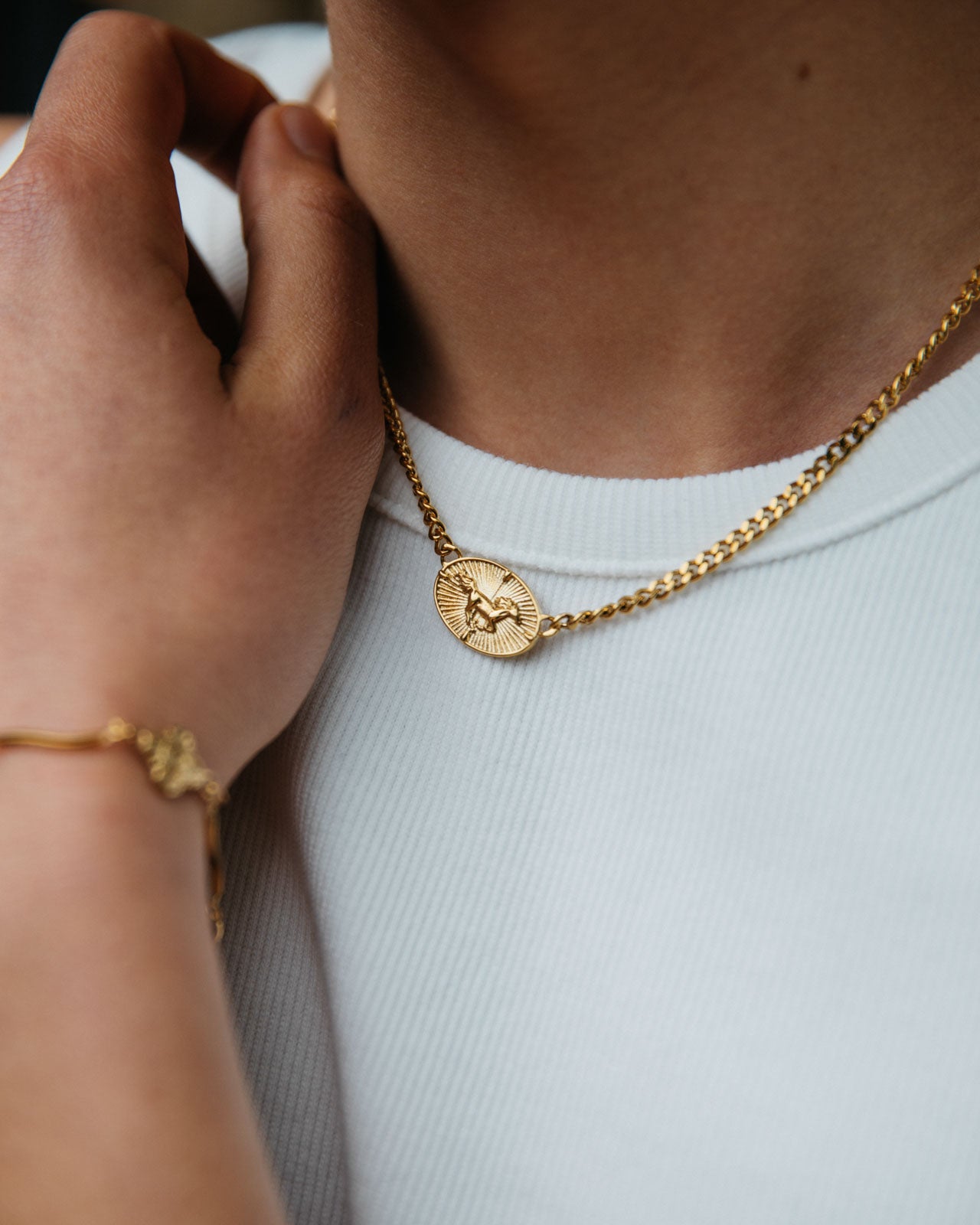 Bronco Necklace, Gold