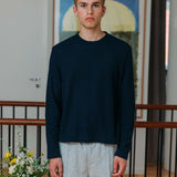 Micah Waffle Jumper, Navy