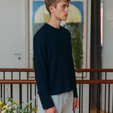 Micah Waffle Jumper, Navy