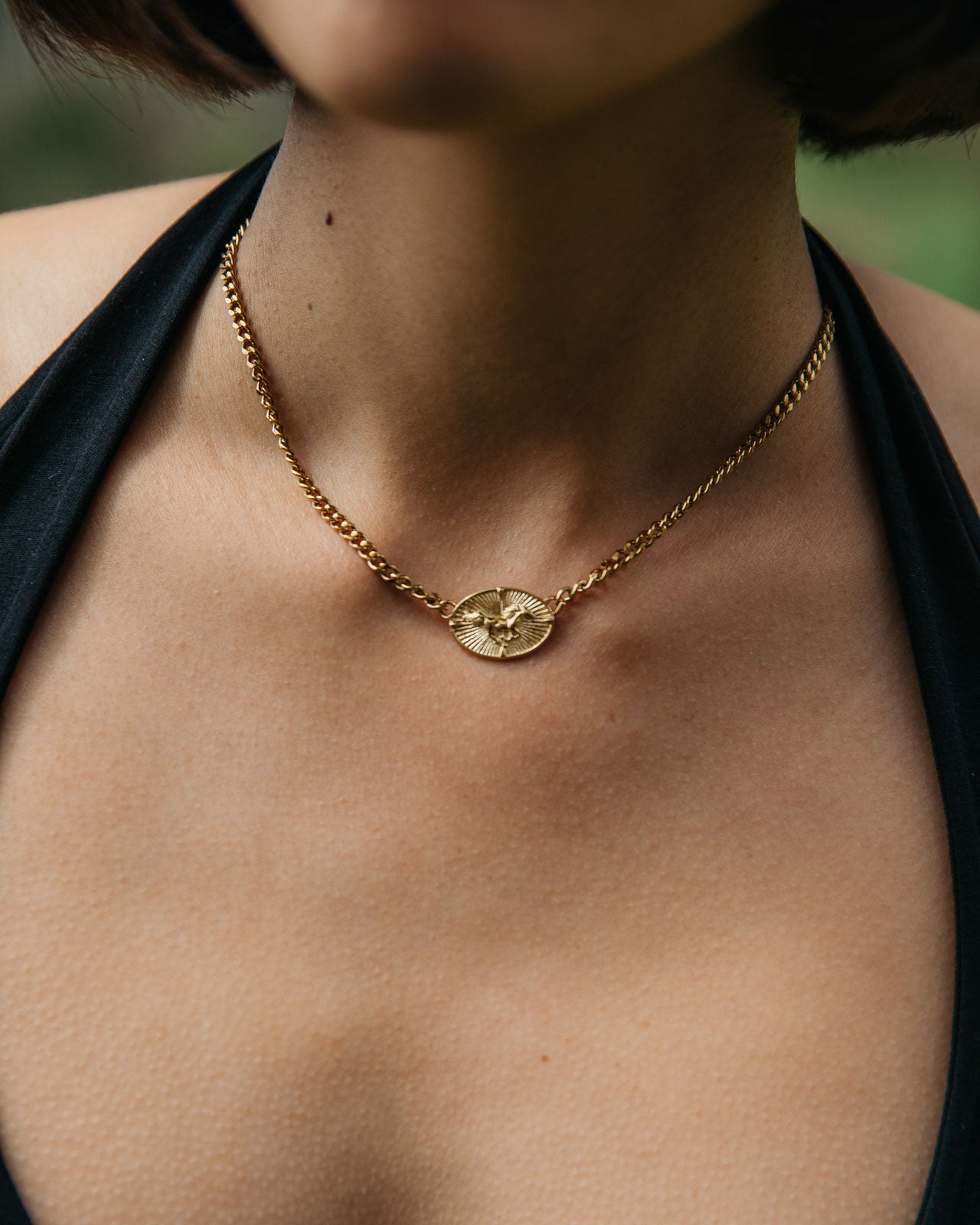 Bronco Necklace, Gold