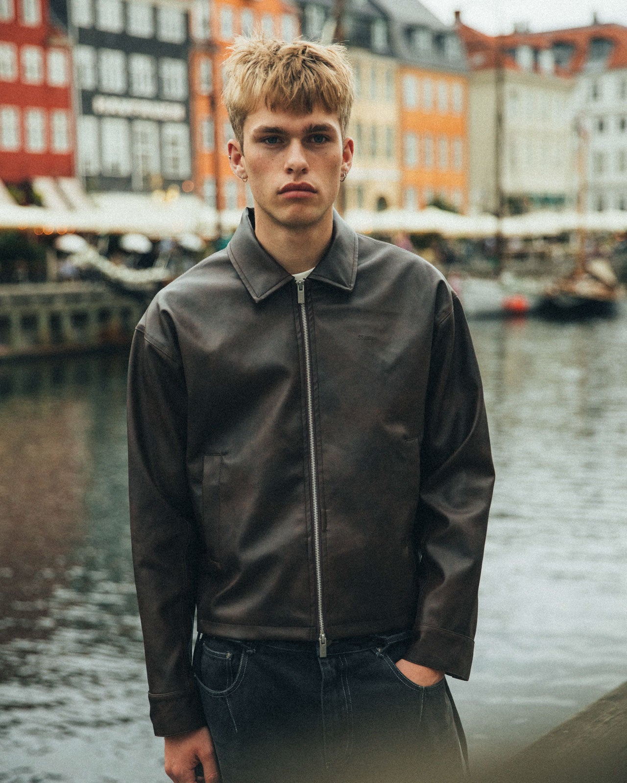 dress shirt leather jacket The Maker Mens Ranchson Black Two Pattern 7 Leather Jackets You Can