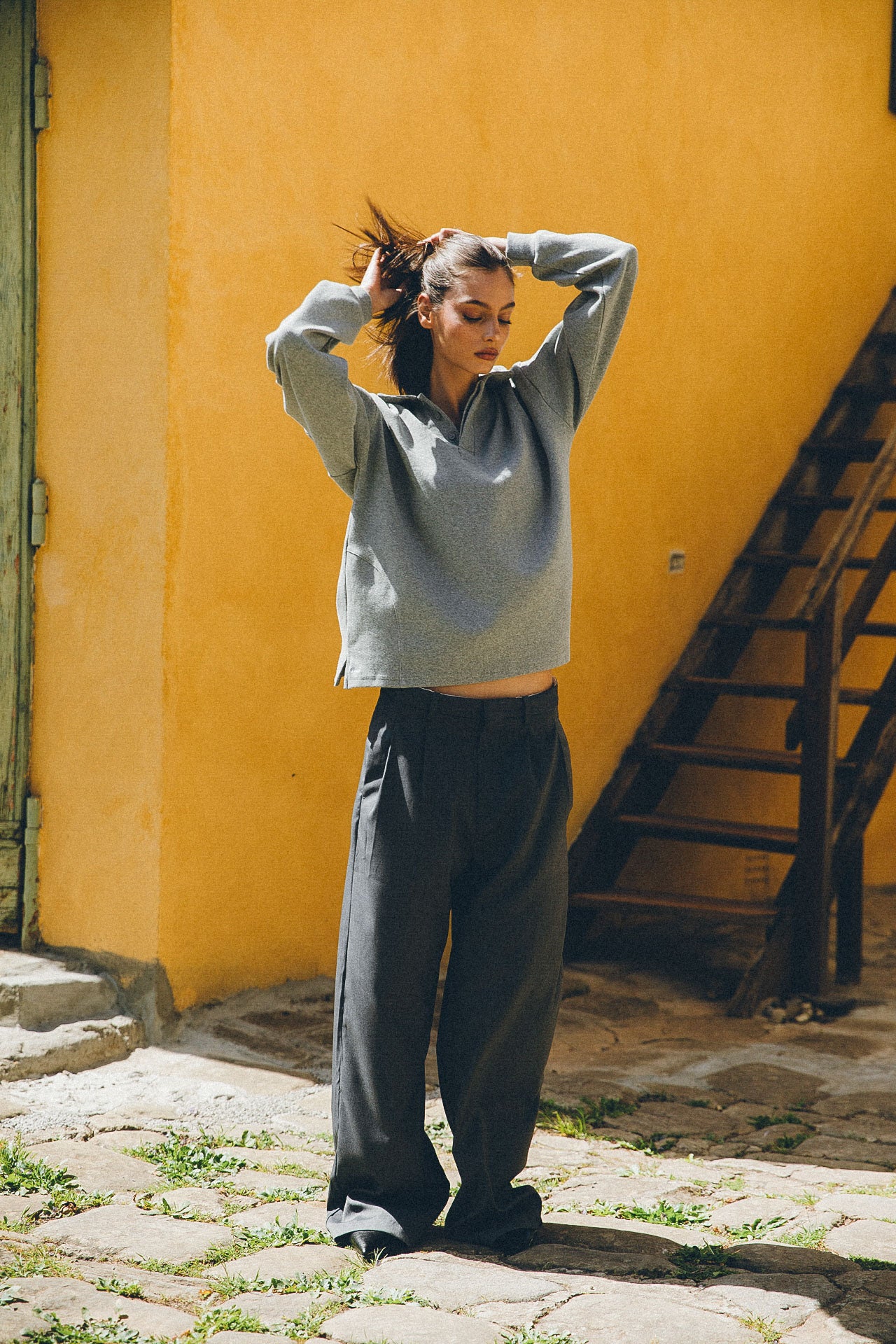 Mateo Grey Polo Top | 33mm - Inspired by Nostalgia