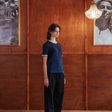 Brando T-Shirt, Navy Ringer