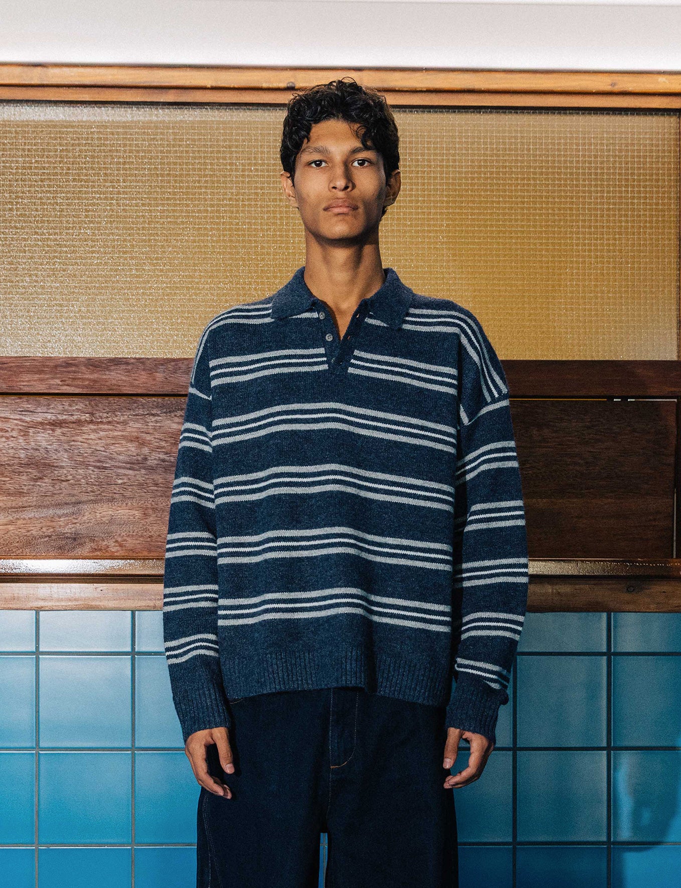 新品タグ付き★soyy. Almond polo ネイビー MYLESNAVY__model-183cm-M.jpg?