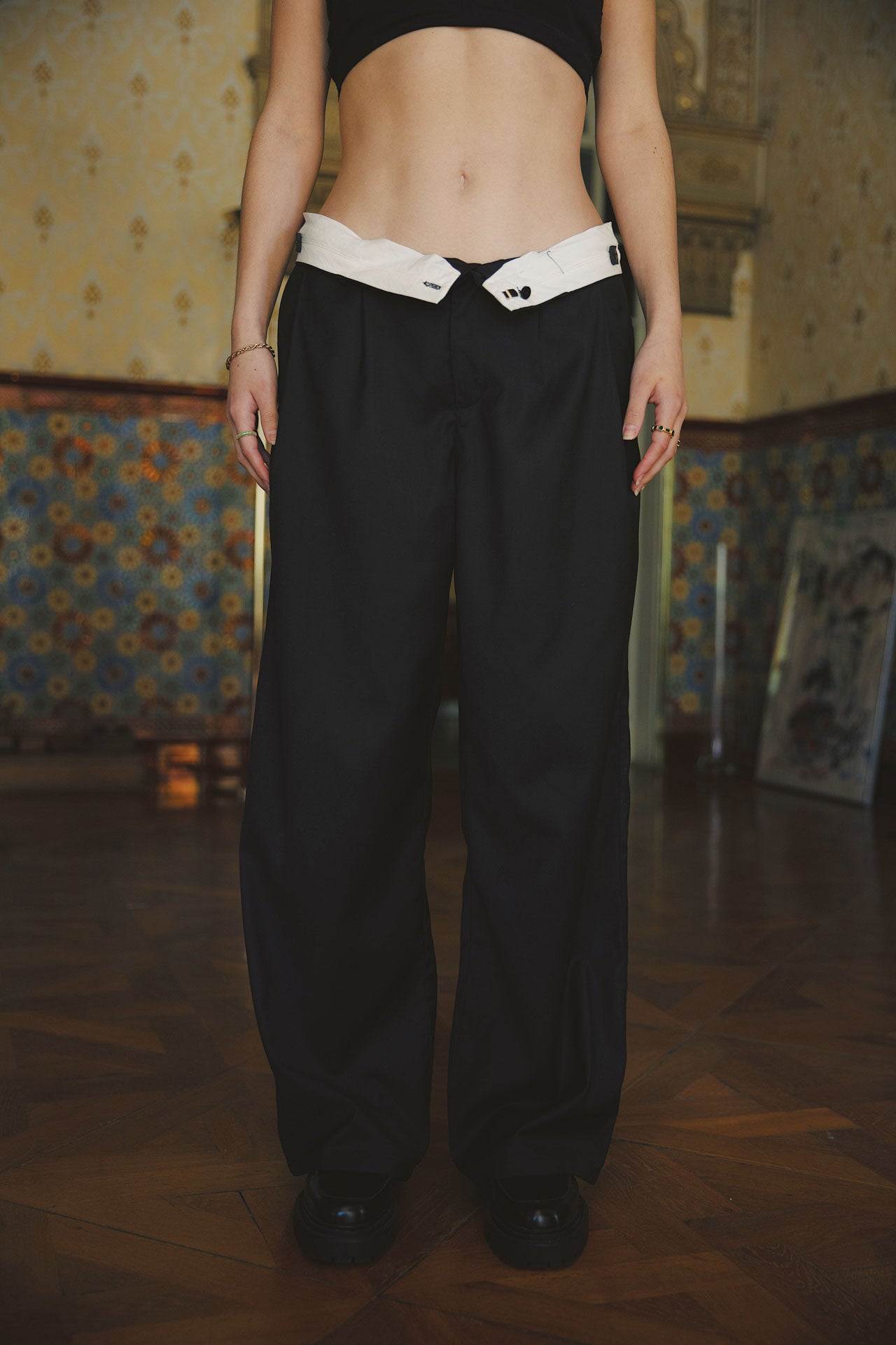 Dylan Black Trousers | 33mm - Inspired by Nostalgia